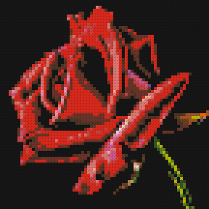 Red Rose - Brick Art Mosaic Kit