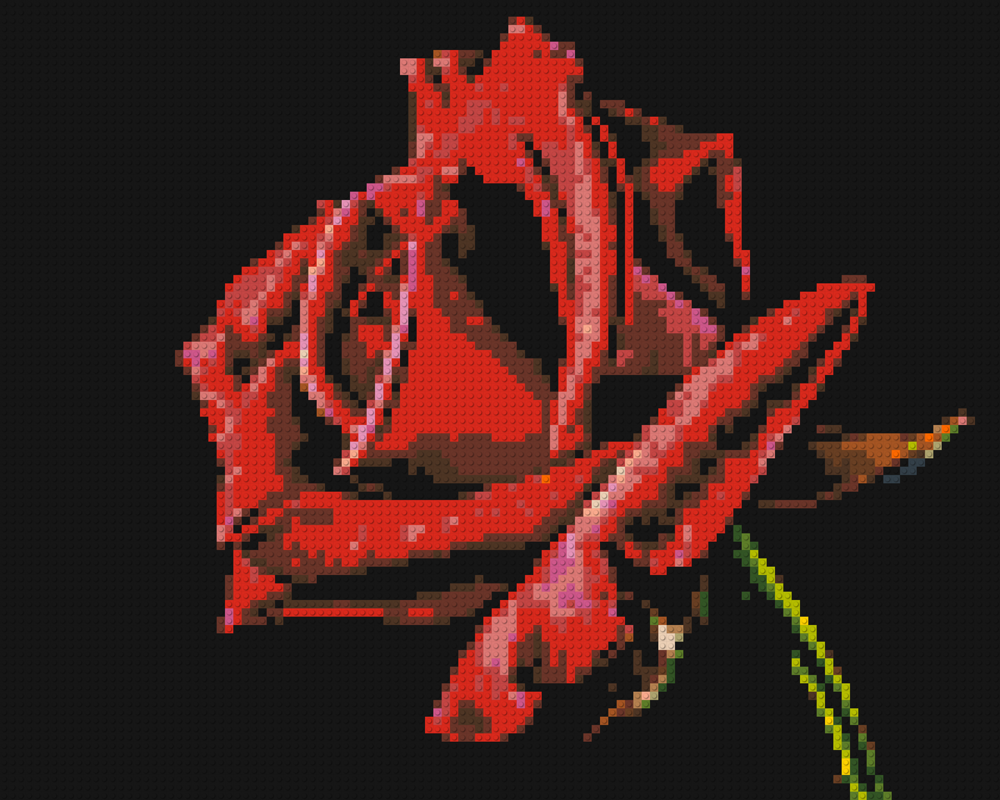 Red Rose - Brick Art Mosaic Kit