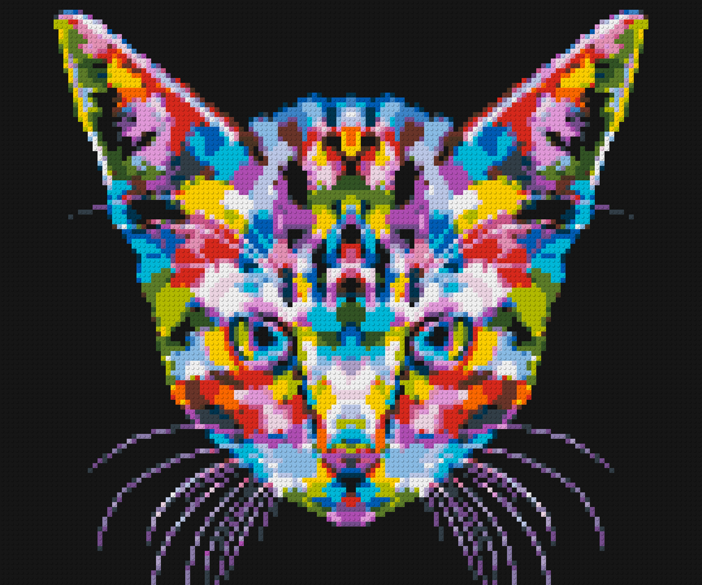 Cat #3 Colourful Pop Art - Brick Art Mosaic Kit