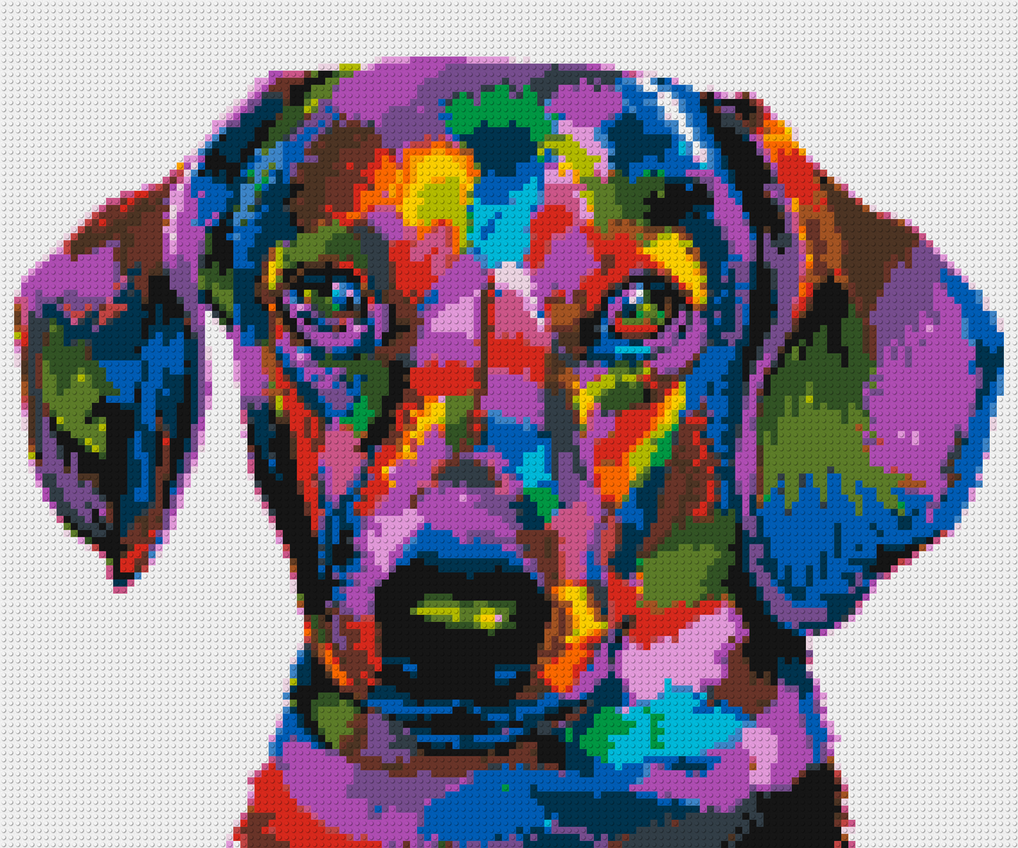 Dachshund Colourful Pop Art - Brick Art Mosaic Kit