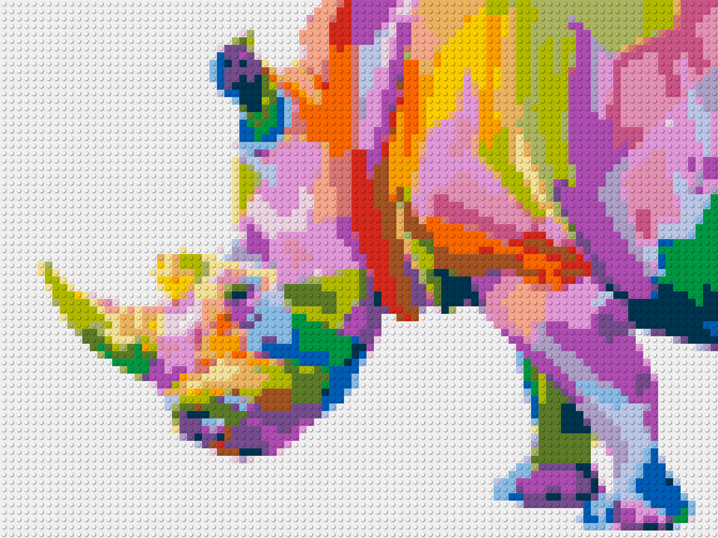 Rhinoceros Colourful Pop Art  - Brick Art Mosaic Kit
