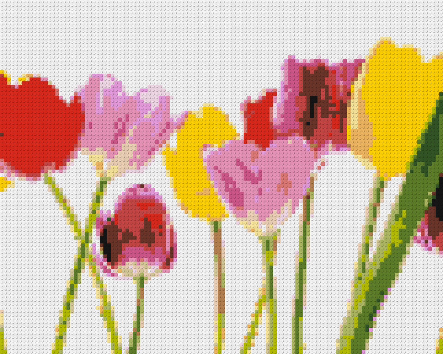 Colourful Tulips - Brick Art Mosaic Kit