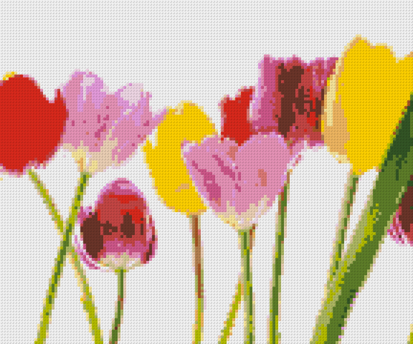 Colourful Tulips - Brick Art Mosaic Kit