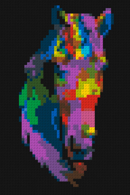 Horse Colourful Pop Art - Brick Art Mosaic Kit