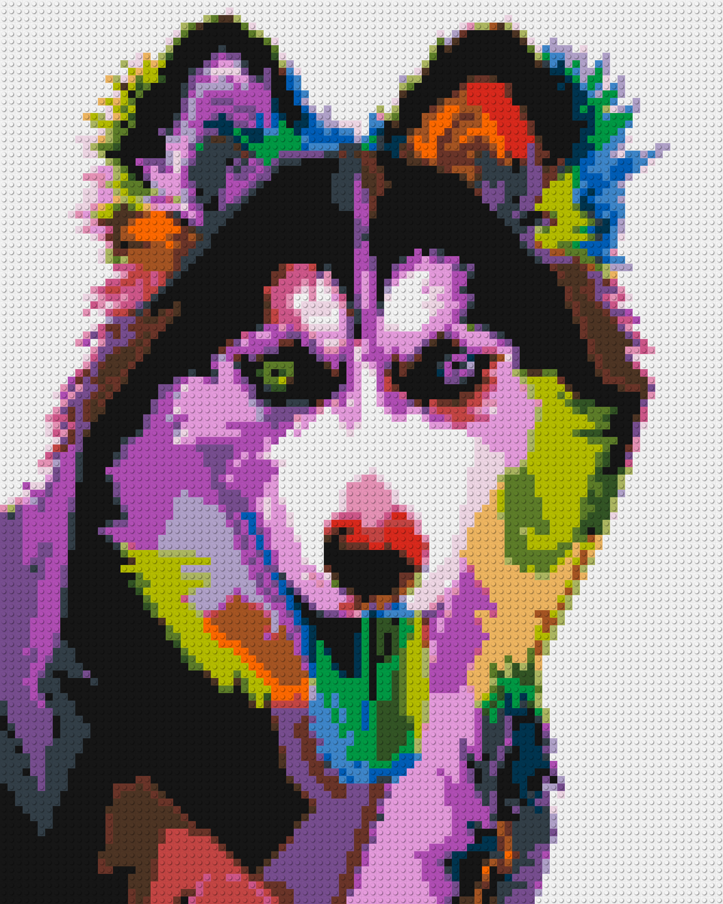 Husky Colourful Pop Art - Brick Art Mosaic Kit