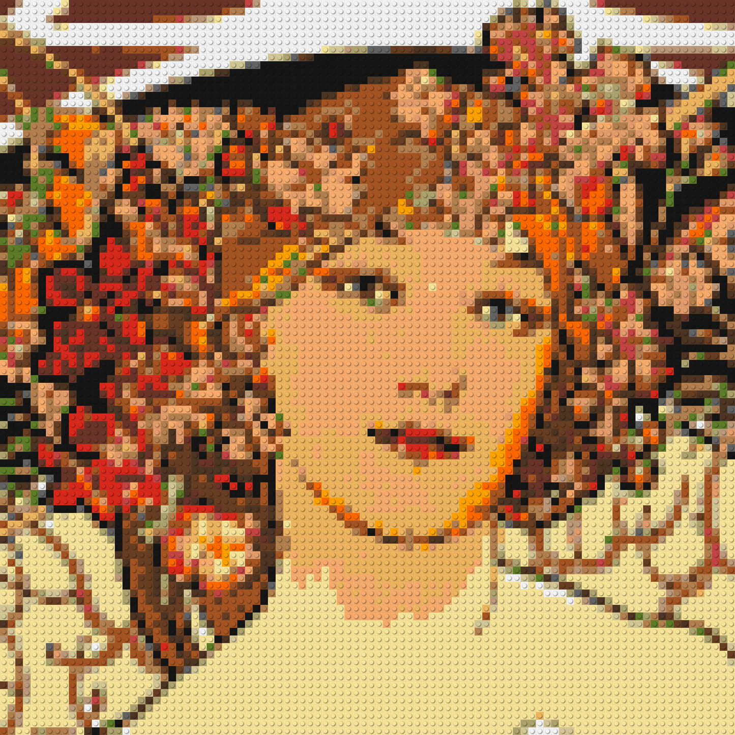 Detail of Reverie by Alphonse Mucha - Brick Art Mosaic Kit
