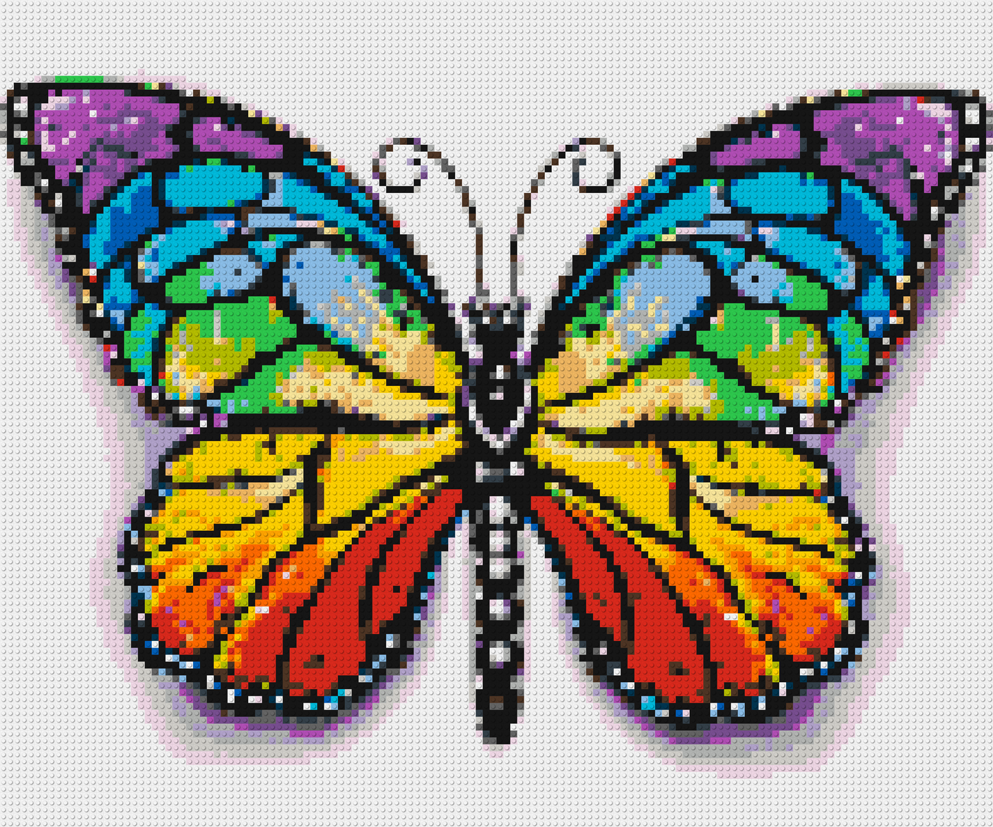Butterfly Colourful Pop Art  - Brick Art Mosaic Kit