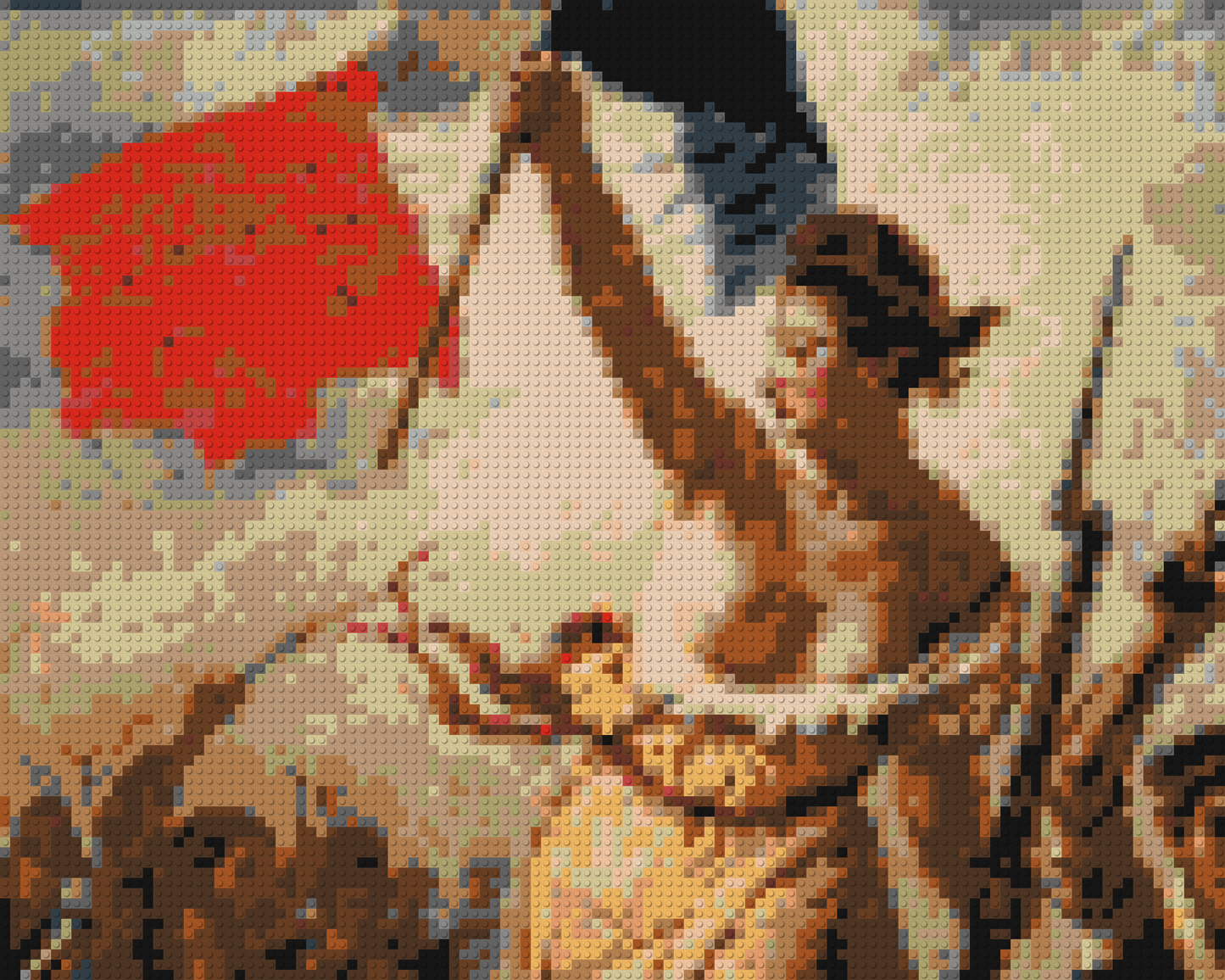Detail of Liberty Leading The People by Eugène Delacroix  - Brick Art Mosaic Kit