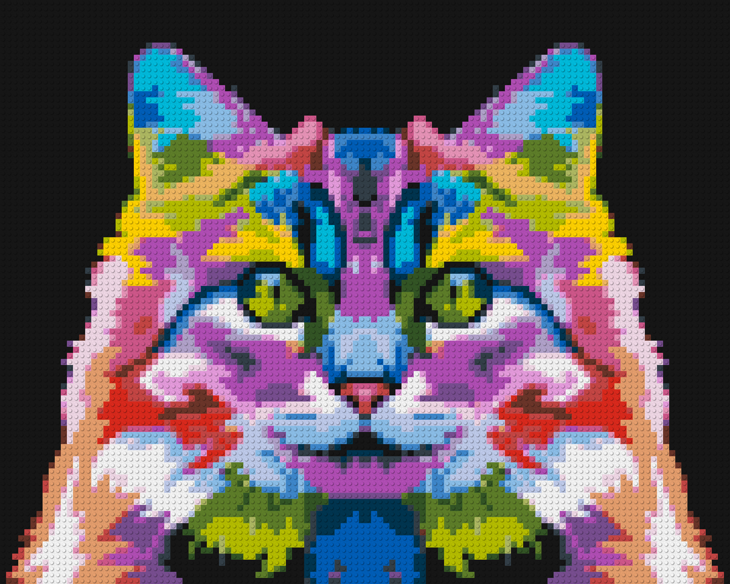 Cat #2 Colourful Pop Art - Brick Art Mosaic Kit