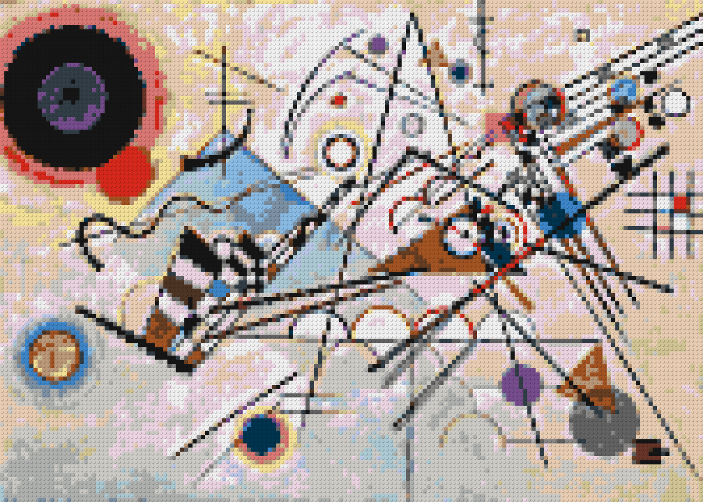 Composition VIII by Wassily Kandinsky - Brick Art Mosaic Kit
