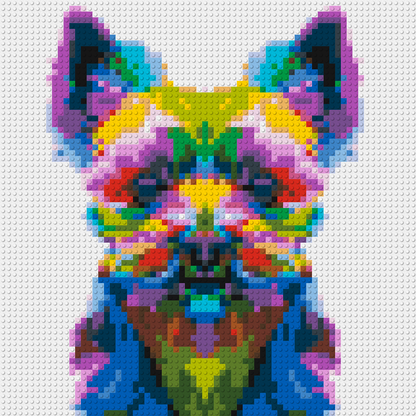 Yorkshire Terrier Colourful Pop Art - Brick Art Mosaic Kit