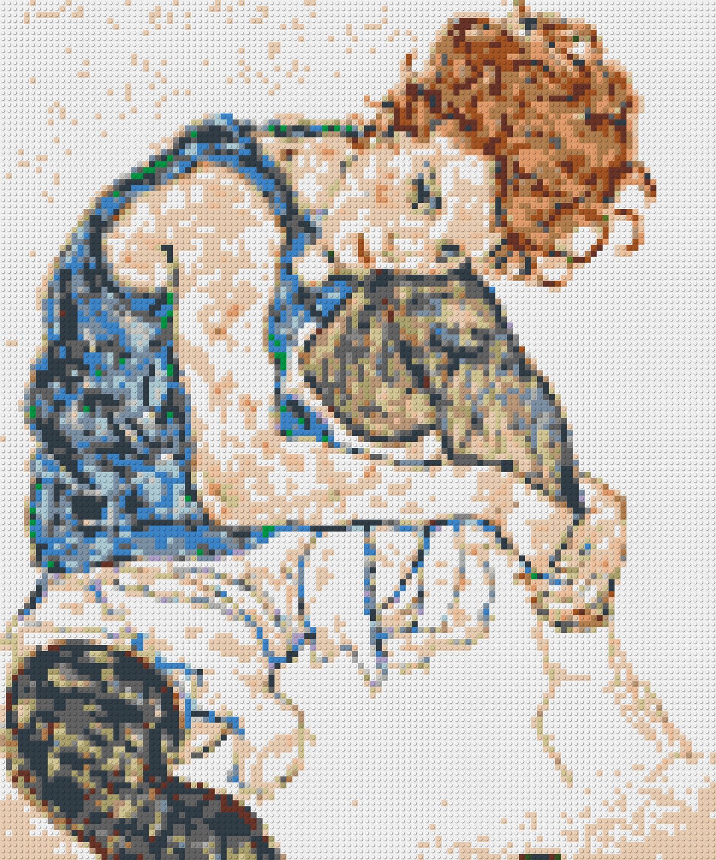 Woman Sitting with Bent Knee by Egon Schiele  - Brick Art Mosaic Kit